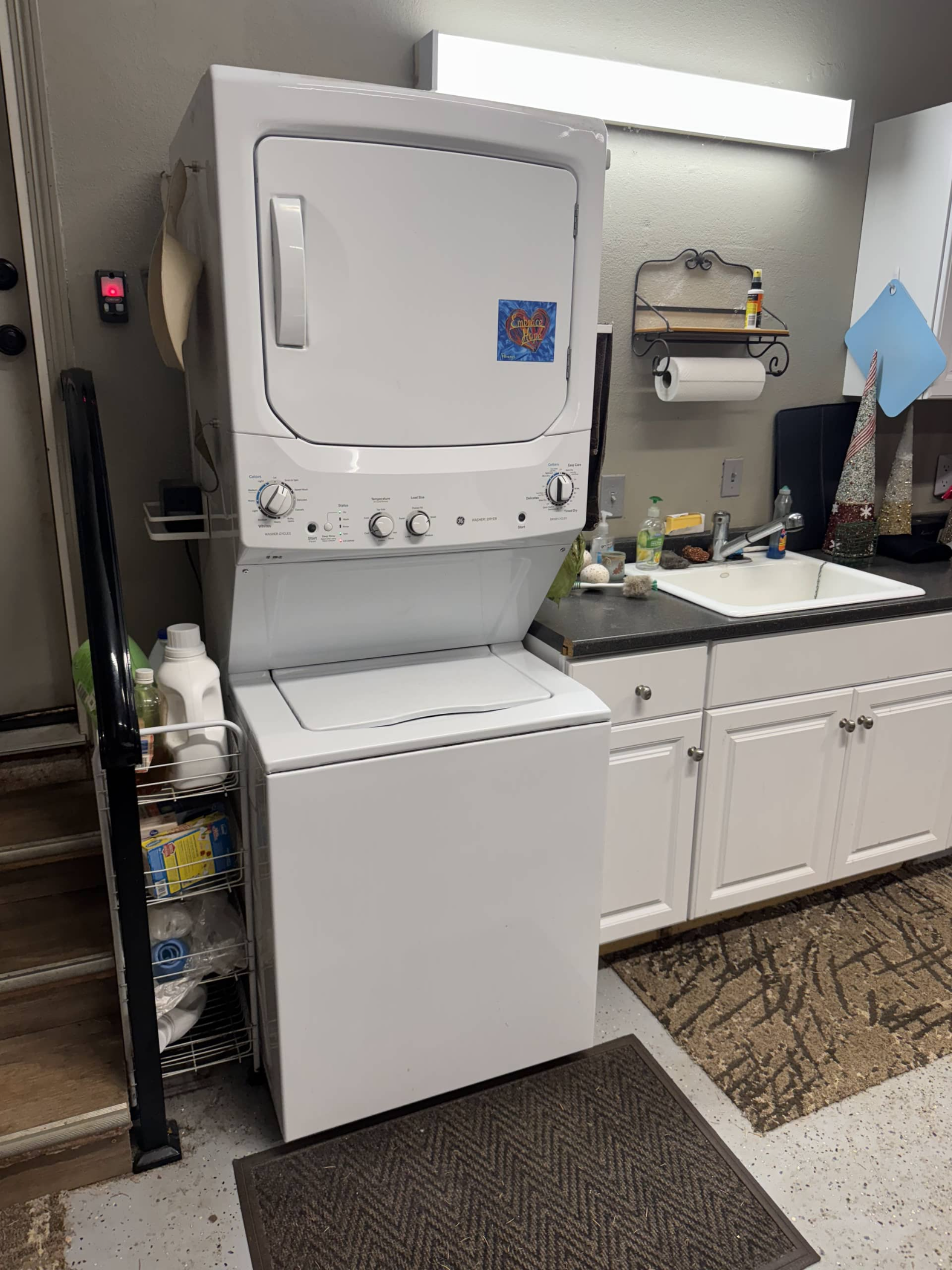 GE stackable washer repair completed – unit draining properly in Oregon City OR 97045