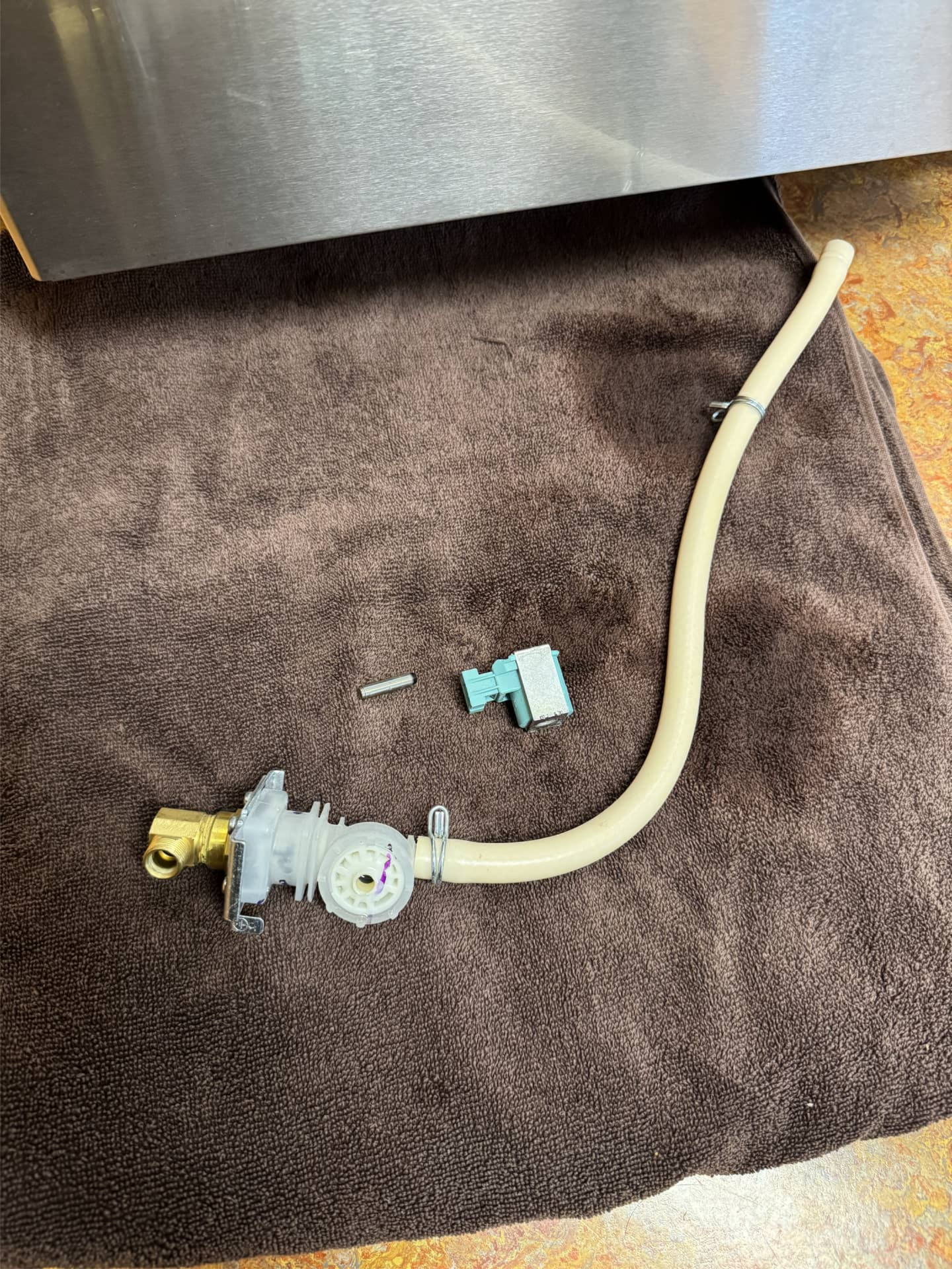 Bosch dishwasher water inlet valve replacement during leak repair service in Gresham OR