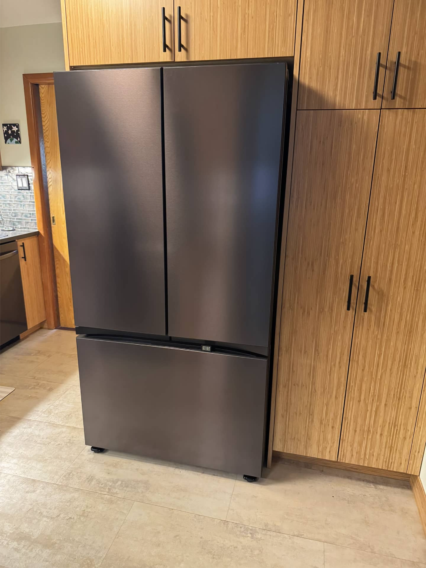 Samsung refrigerator after compressor replacement in Portland, OR 97206