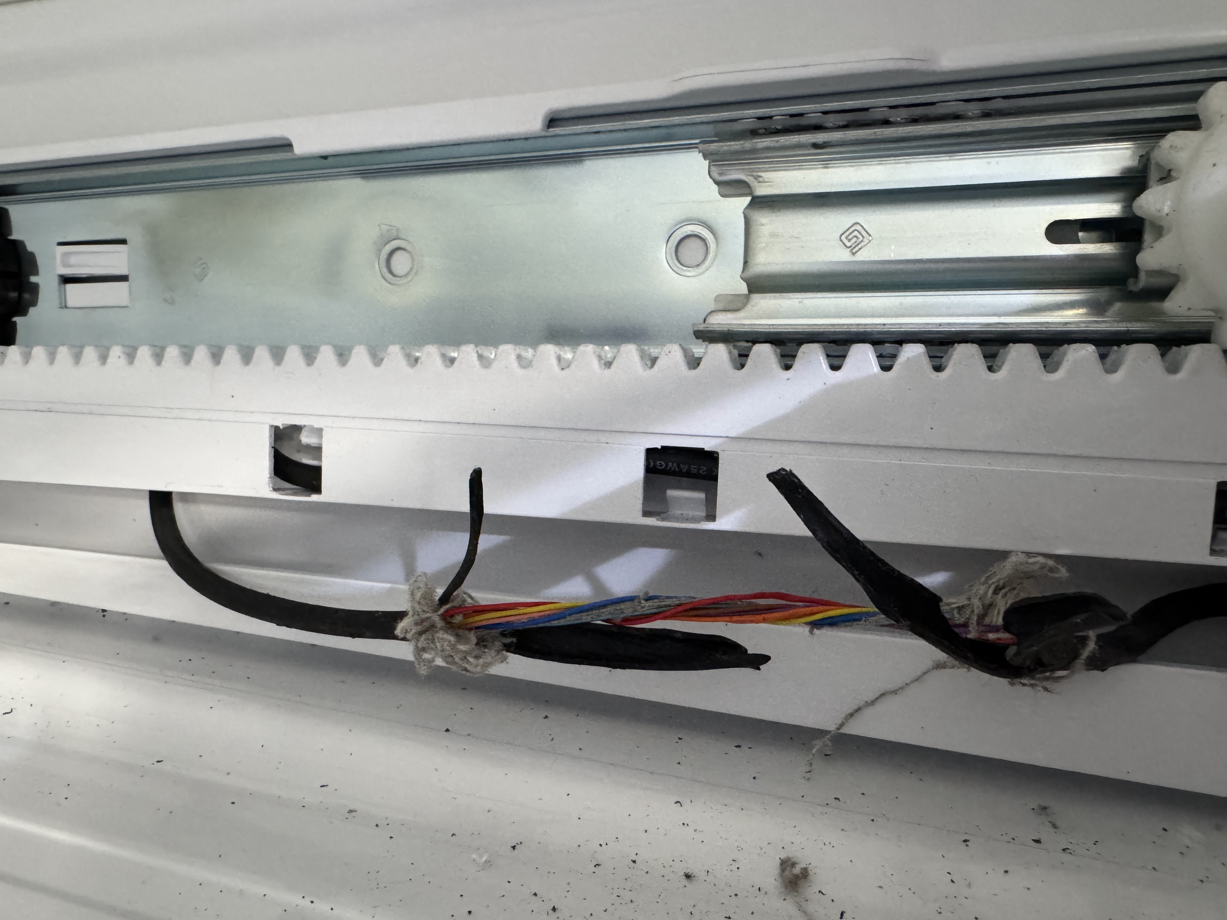 Broken flex-zone wiring harness inside Samsung refrigerator in Portland, OR 97232