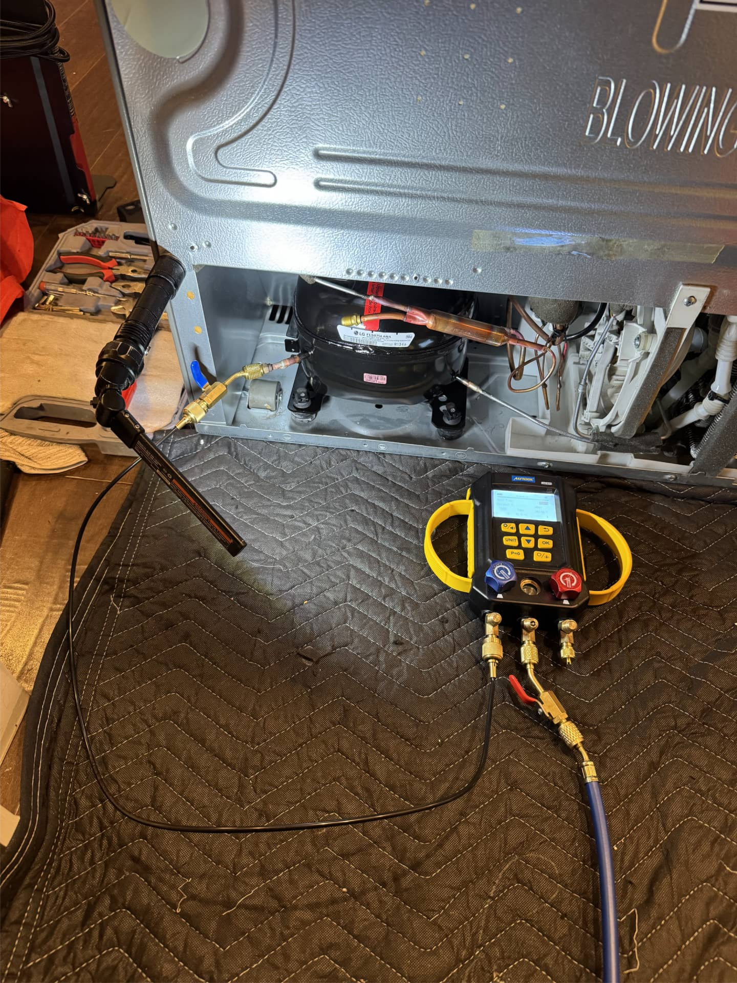 LG refrigerator compressor replacement and sealed system service in Happy Valley, OR 97086