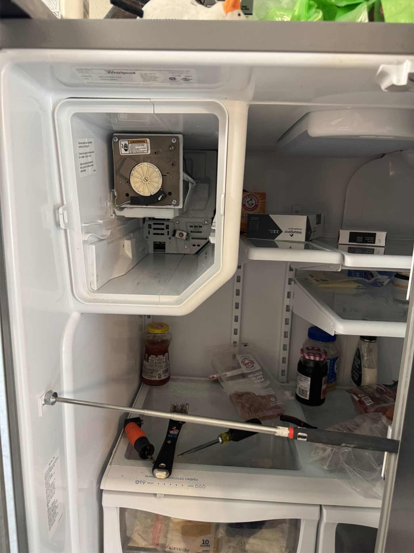 Whirlpool refrigerator with replacement icemaker installed in Vancouver, WA 98682