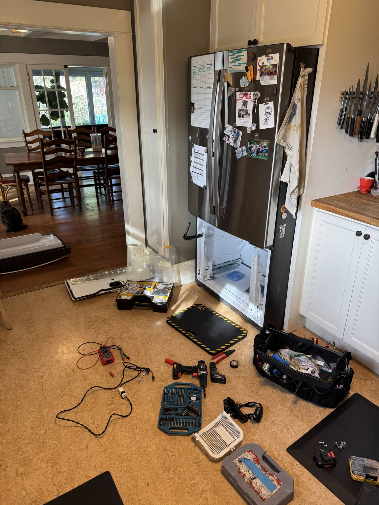 GE refrigerator not cooling during repair in Portland, OR 97213