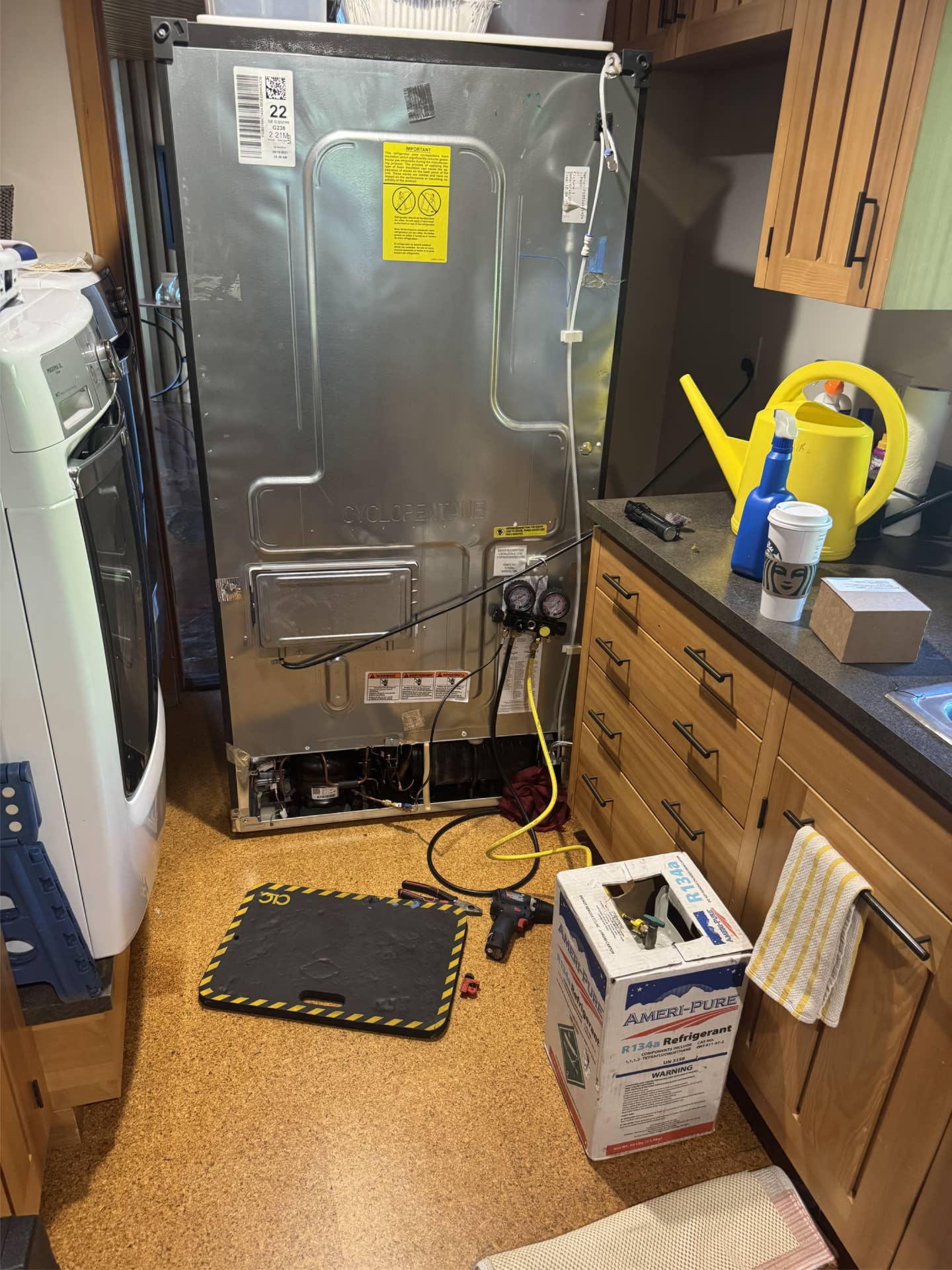 GE refrigerator valve replacement and cooling system service in Newberg, OR 97132