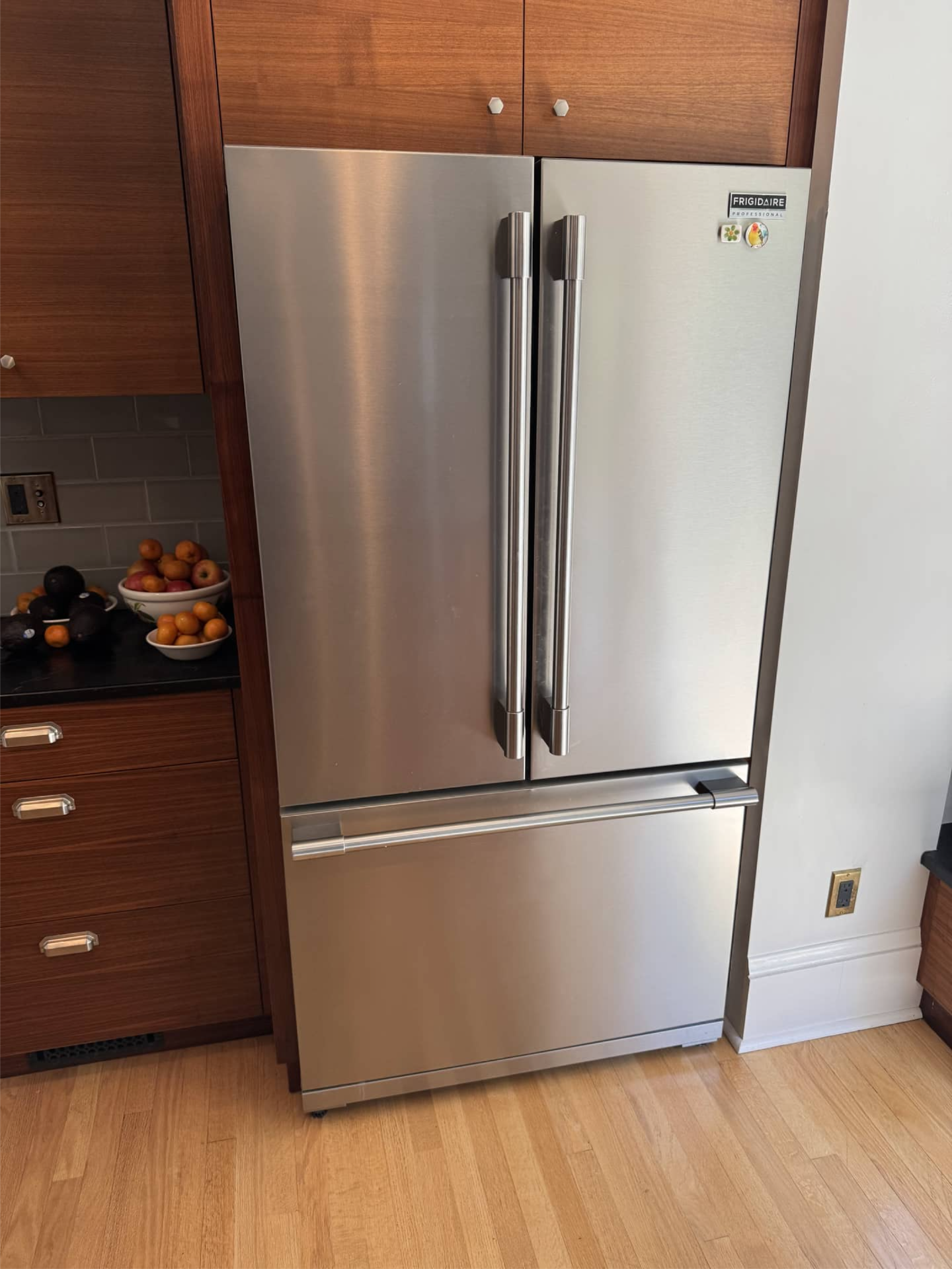 Frigidaire refrigerator after ice maker replacement in Portland, OR 97212