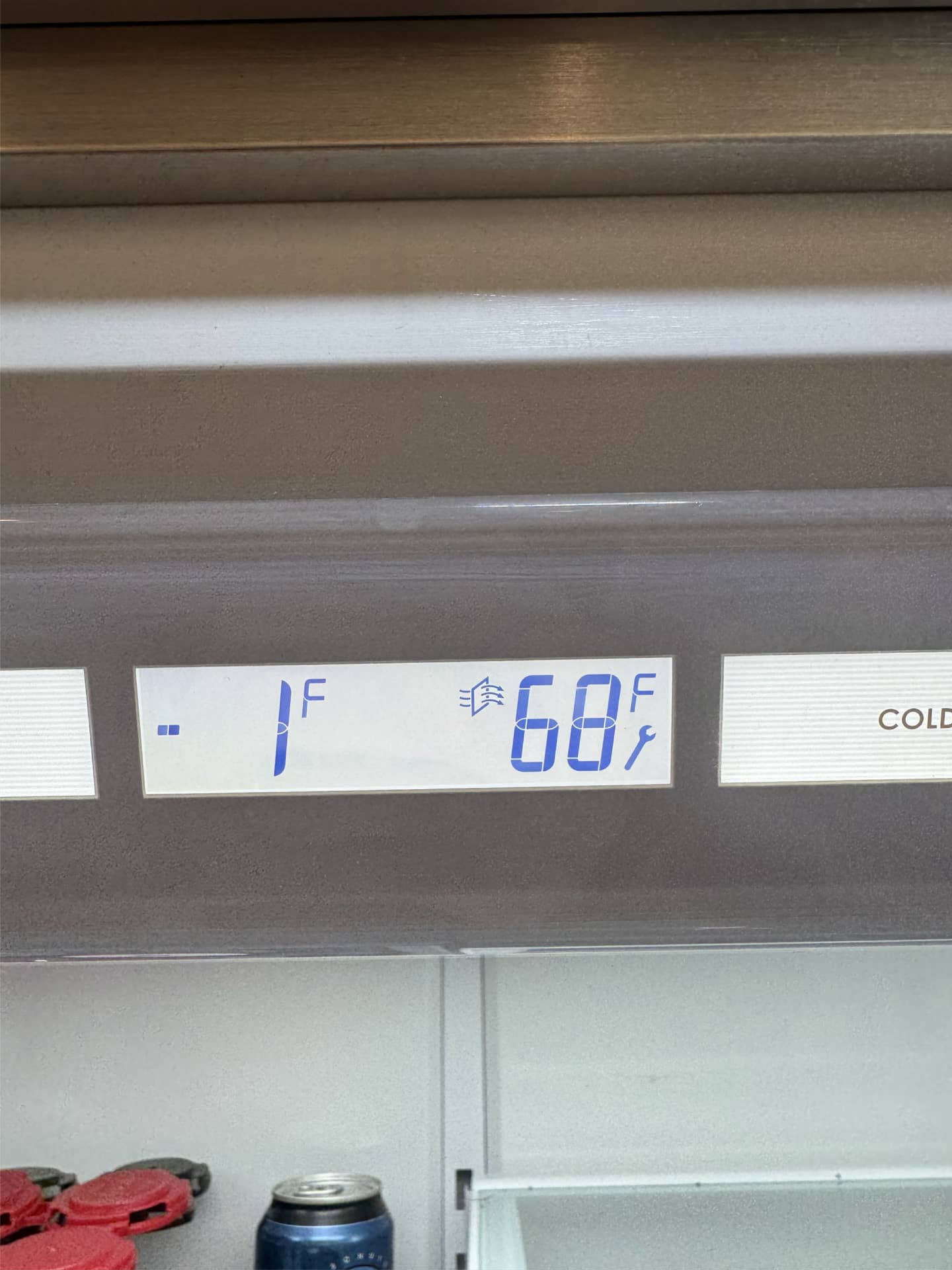 Sub-Zero refrigerator showing cooling issue before compressor replacement in Portland, OR 97239