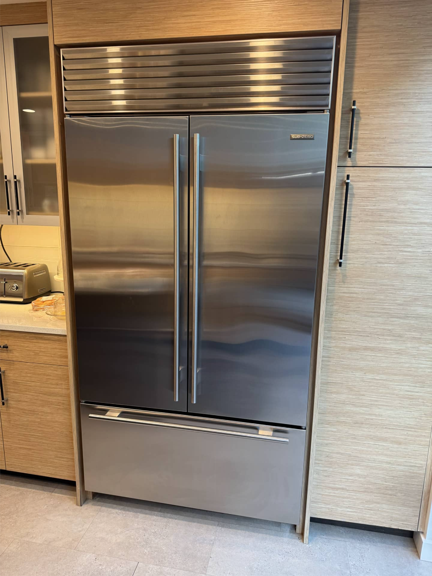 Sub-Zero refrigerator after compressor replacement in Portland, OR 97239
