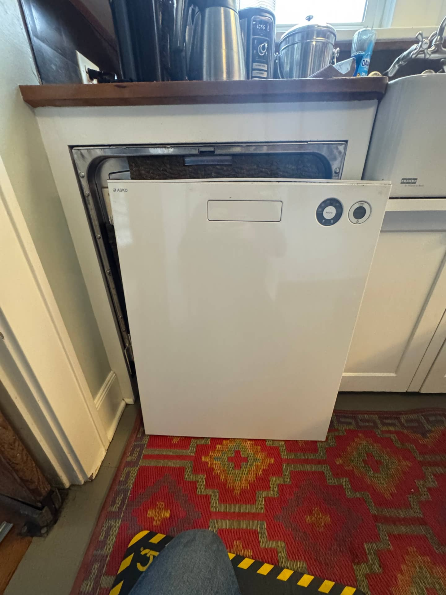 ASKO dishwasher electronic control panel during repair in Portland, OR 97218