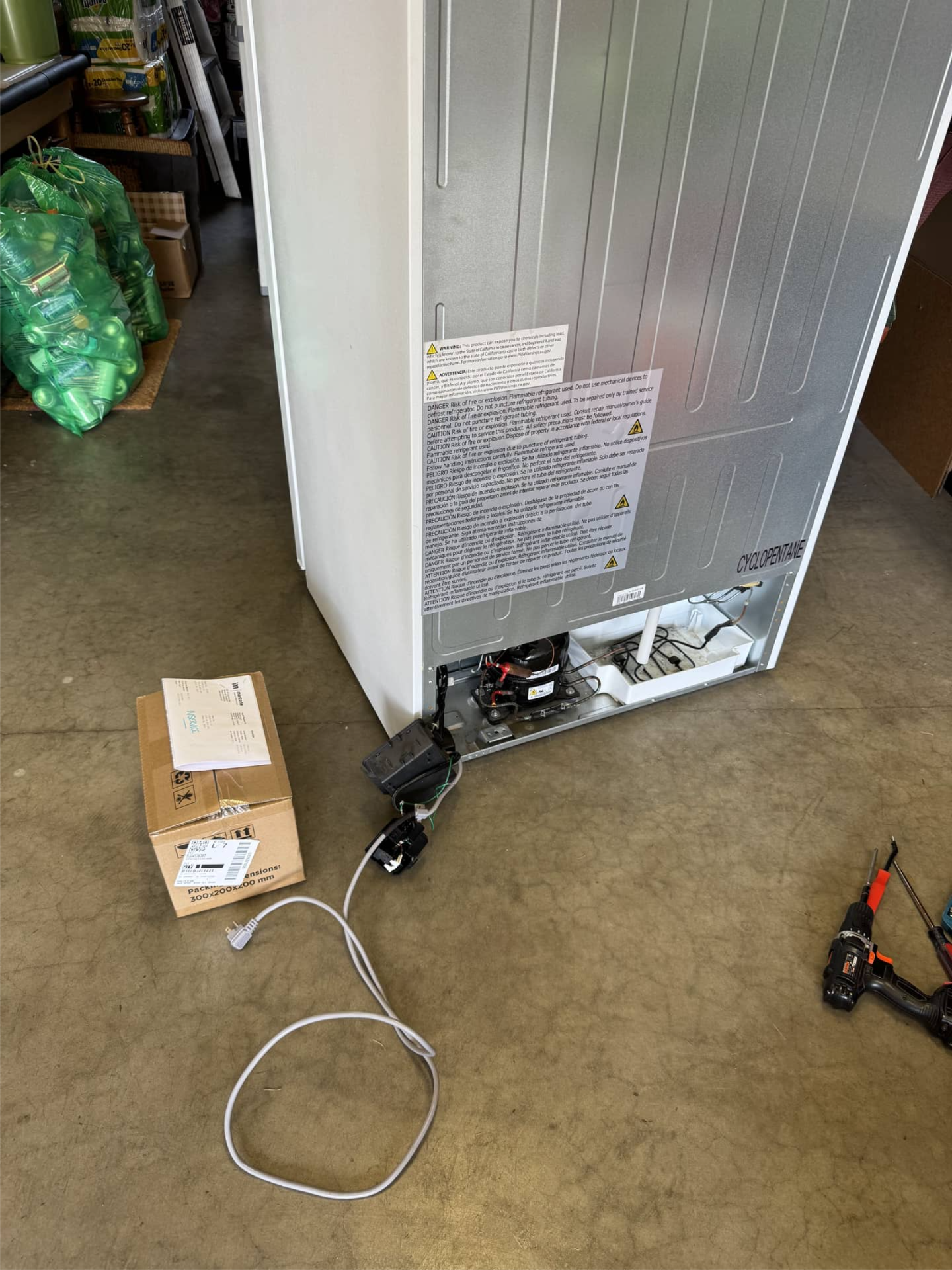 Frigidaire freezer compressor replacement for cooling issue in Portland, OR 97229