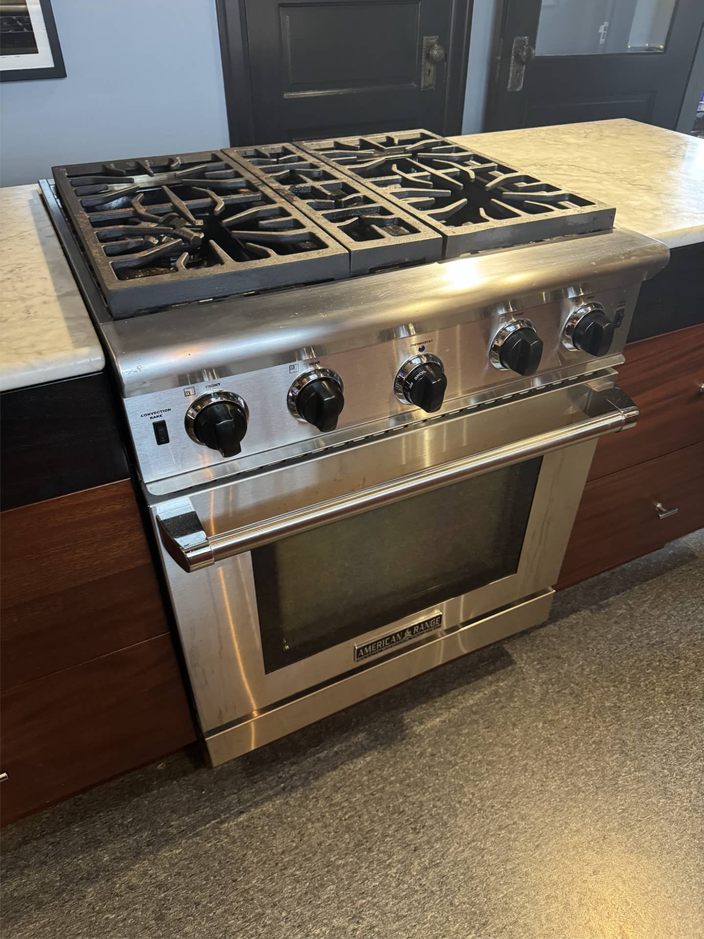 American Range gas range after restoring power to the oven igniter in Portland, OR 97214